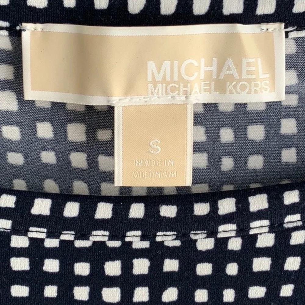 Michael Kors Black and White Cobra Dress - Comfortable Boat Neck Size Small